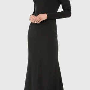 Mac Duggal Black Maxi Dress with Long Sleeves